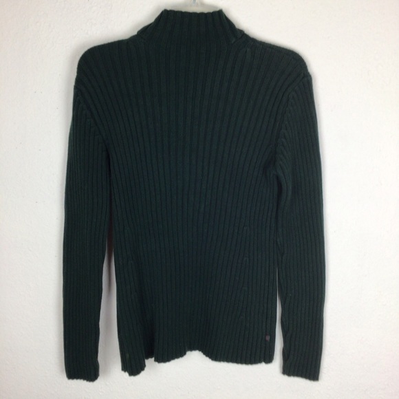 Lauren by RL ribbed sweater knit in Hunter green w/zipper - Picture 9 of 16